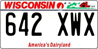 WI license plate 642XWX