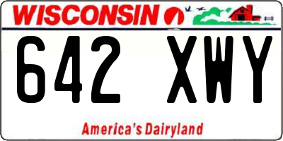 WI license plate 642XWY
