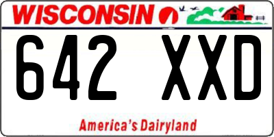 WI license plate 642XXD