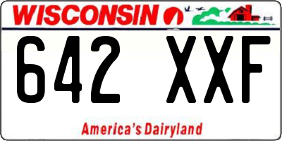 WI license plate 642XXF