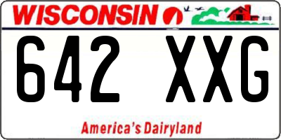 WI license plate 642XXG