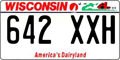 WI license plate 642XXH