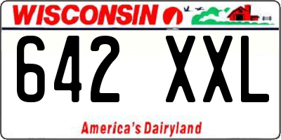 WI license plate 642XXL