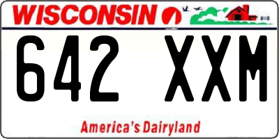 WI license plate 642XXM