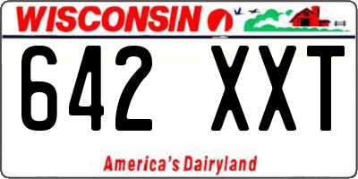 WI license plate 642XXT