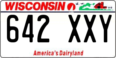 WI license plate 642XXY