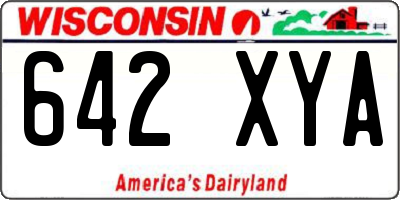 WI license plate 642XYA