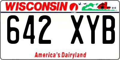 WI license plate 642XYB