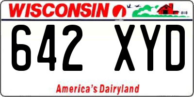 WI license plate 642XYD