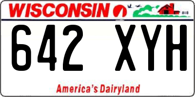 WI license plate 642XYH