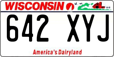 WI license plate 642XYJ