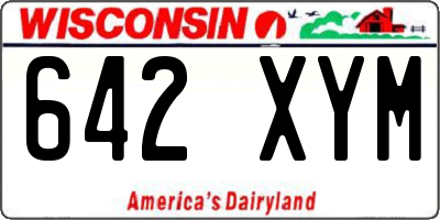 WI license plate 642XYM