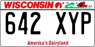 WI license plate 642XYP