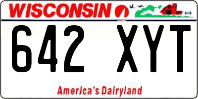 WI license plate 642XYT
