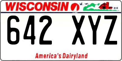 WI license plate 642XYZ