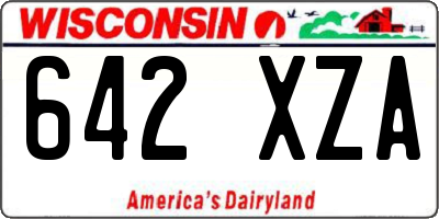 WI license plate 642XZA