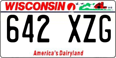 WI license plate 642XZG