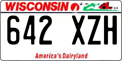 WI license plate 642XZH