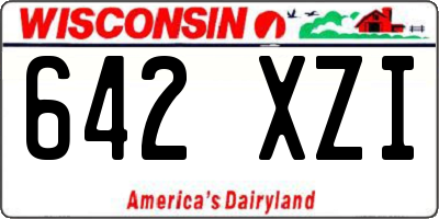 WI license plate 642XZI
