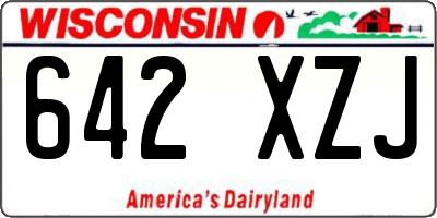 WI license plate 642XZJ