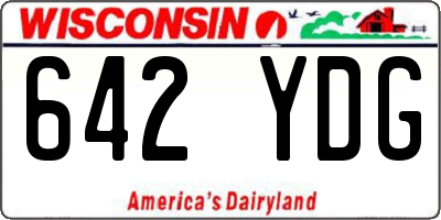 WI license plate 642YDG