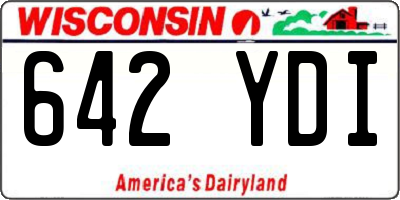 WI license plate 642YDI