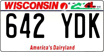 WI license plate 642YDK