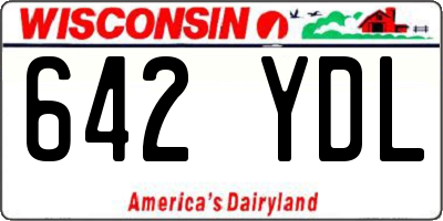 WI license plate 642YDL