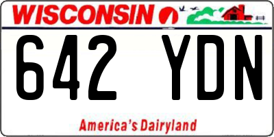 WI license plate 642YDN