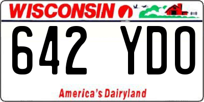 WI license plate 642YDO