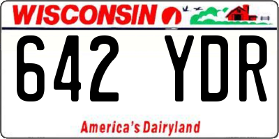 WI license plate 642YDR
