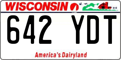 WI license plate 642YDT