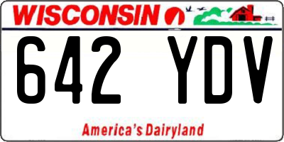 WI license plate 642YDV