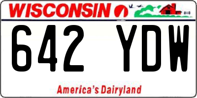 WI license plate 642YDW
