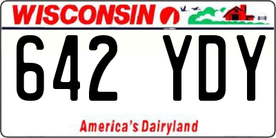 WI license plate 642YDY