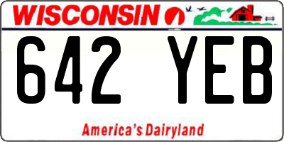 WI license plate 642YEB