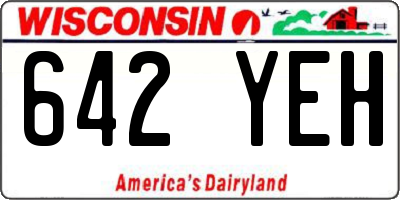 WI license plate 642YEH