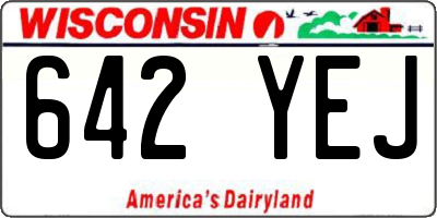 WI license plate 642YEJ