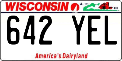 WI license plate 642YEL
