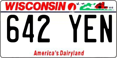 WI license plate 642YEN