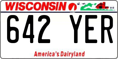 WI license plate 642YER