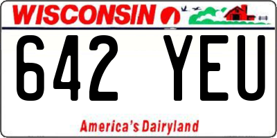 WI license plate 642YEU