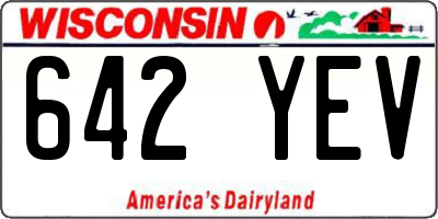 WI license plate 642YEV