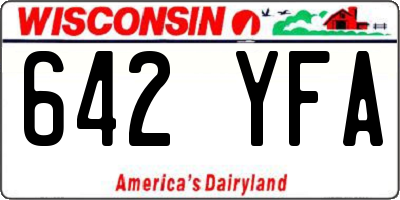WI license plate 642YFA