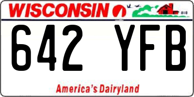 WI license plate 642YFB