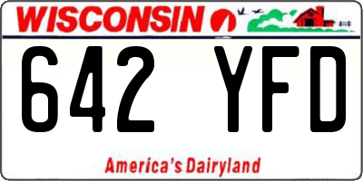 WI license plate 642YFD