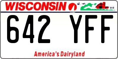 WI license plate 642YFF