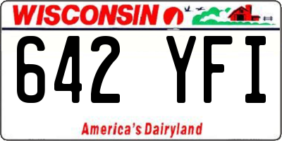 WI license plate 642YFI