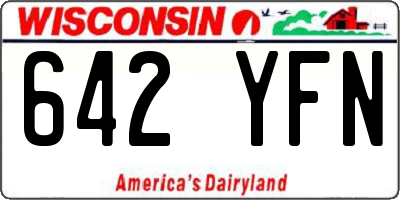 WI license plate 642YFN