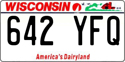 WI license plate 642YFQ